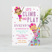 Invitation Fête d'Escalade de Roche Personnalisée (Debout devant)