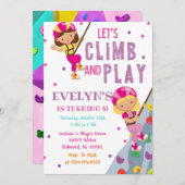 Invitation Fête d'Escalade de Roche Personnalisée (Devant / Derrière)