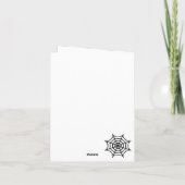 Invitation Fête d'Espooky amusante araignée effrayante (Dos)