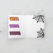 Invitation Fête d'Espooky drôle Araignée effrayante (Intérieur)