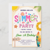 Invitation Fête d'été (Devant)