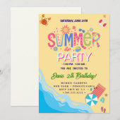 Invitation Fête d'été (Devant / Derrière)