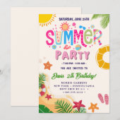 Invitation Fête d'été (Devant / Derrière)