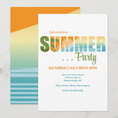 Invitation Fête d'été (Devant / Derrière)