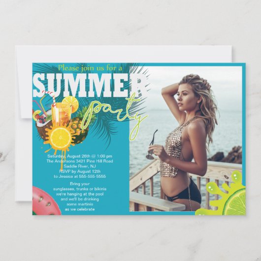 Invitation Fête d'été (Devant)