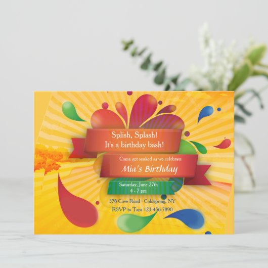 Invitation Fête d'été (Debout devant)