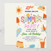 Invitation Fête d'été (Devant / Derrière)