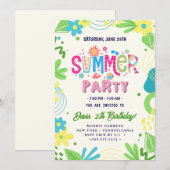 Invitation Fête d'été (Devant / Derrière)