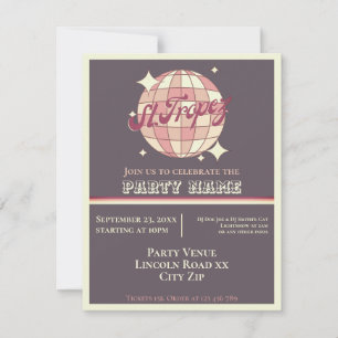 Invitation Fête d'été à thème Saint-Tropez