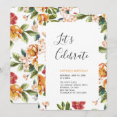 Invitation Fête d'été adulte Tropical moderne (Devant / Derrière)