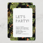 Invitation Fête d'été adulte Tropical moderne (Devant / Derrière)