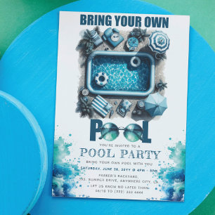 Invitation Fête d'été Apportez Votre Propre Piscine