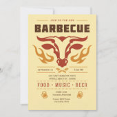 Invitation Fête d'été au barbecue-grill en tableau noir (Devant)