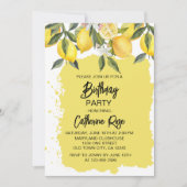 Invitation Fête d'été au citron botanique (Devant)