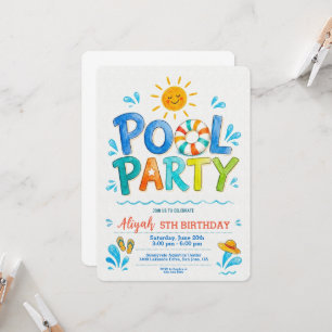 Invitation Fête d'été au crayon dessinée à la main