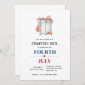 Invitation Fête d'été avec ébullition d'écrevisses  (Devant / Derrière)