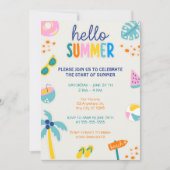 Invitation Fête d'été Bonjour  (Devant)