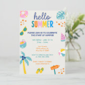 Invitation Fête d'été Bonjour  (Debout devant)