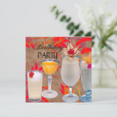 Invitation Fête d'été Cocktails Tropical (Debout devant)