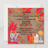 Invitation Fête d'été Cocktails Tropical (Dos)