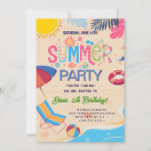 Invitation Fête d'été COOL (Devant)