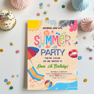 Invitation Fête d'été COOL