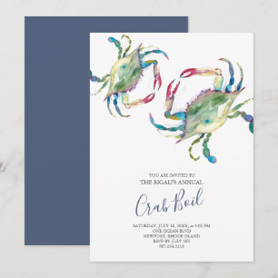 Invitation Fête d'été Crab Boil
