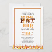 Invitation Fête d'été dans le jardin avec un barbecue fumoir (Devant)