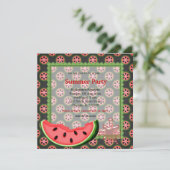 Invitation Fête d'été de la pastèque (Debout devant)