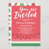 Invitation Fête d'été de la pastèque (Devant / Derrière)