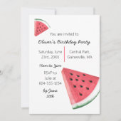 Invitation Fête d'été de la pastèque (Devant)