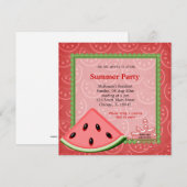Invitation Fête d'été de la pastèque (Devant / Derrière)