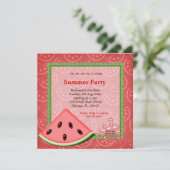 Invitation Fête d'été de la pastèque (Debout devant)