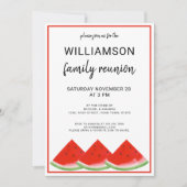 Invitation Fête d'été de la pastèque de la Réunion familiale (Devant)