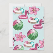 Invitation Fête d'été de la piscine (Dos)