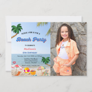 Invitation Fête d'été de la plage tropicale