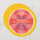 Invitation Fête d'été de la tranche de pamplemousse Cuisine o (Devant / Derrière)