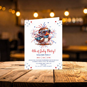 Invitation Fête d'été de l'aigle Patriotique USA 4 juillet