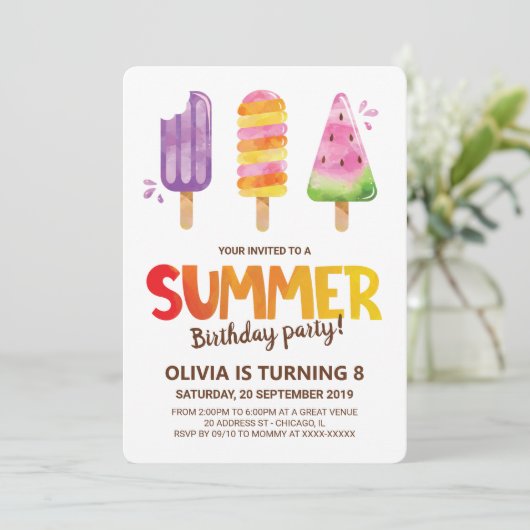 Invitation Fête d'été de l'aquarelle (Debout devant)