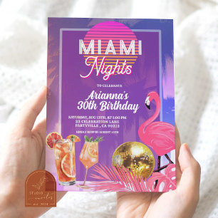 Invitation Fête d'été des nuits de Miami