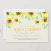 Invitation Fête d'été des tournesols (Devant)