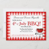 Invitation Fête d'été du barbecue Jardin Cuisine (Dos)