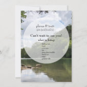 Invitation Fête d'été du lac Réunion d'anniversaire (Dos)