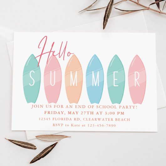 Invitation Fête d'été Fête de fin d'année scolaire Célébratio