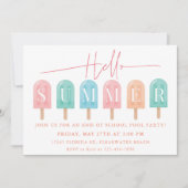 Invitation Fête d'été Fin de l'école Année Fête de fête (Devant)