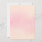 Invitation Fête d'été fleurons luxuriants corail rose (Dos)