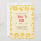 Invitation Fête d'été Good Vibes & Sunshine (Devant)