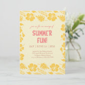 Invitation Fête d'été Good Vibes & Sunshine (Debout devant)