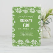 Invitation Fête d'été Good Vibes & Sunshine (Debout devant)