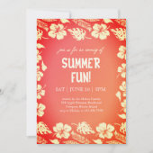Invitation Fête d'été Good Vibes & Sunshine (Devant)